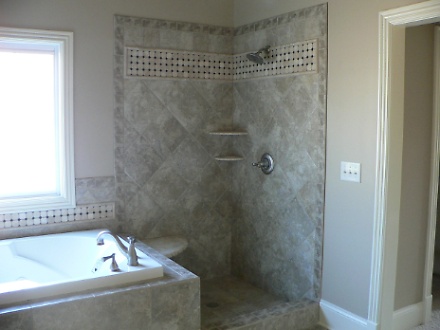  Master Bathroom Shower and Spa Tub