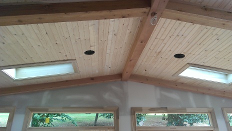 Sun Room Beadboard and Skylights 1