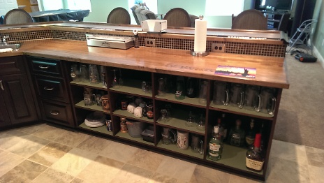 Behind the bar