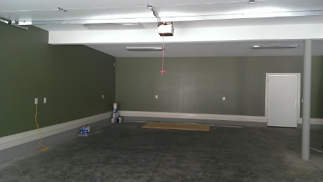 Inside Garage finished walls