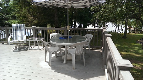 Finished deck off bonus room