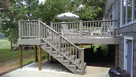 Stairs to upper deck off bonus room