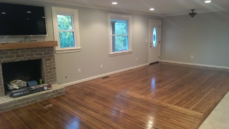 Finished hardwood flooring
