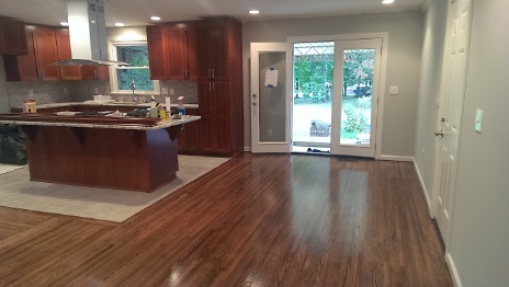 Finished view to back french doors