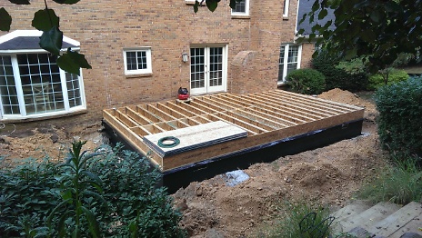 Start of Sunroom Floor System