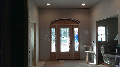 New Entryway drywalled