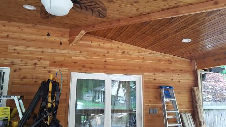 Western Cedar Siding & Wrapped Beams