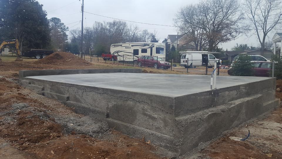 Garage Pad Poured