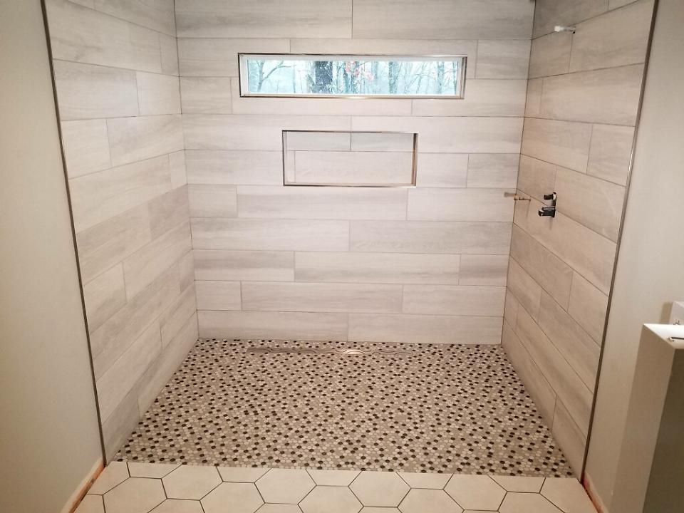 Shower partially done